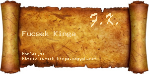 Fucsek Kinga névjegykártya